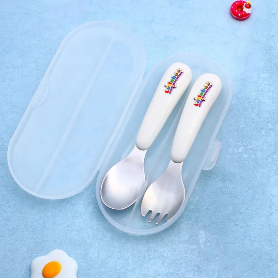 Shop Lullaboo parent perks online - baby fork and spoon set